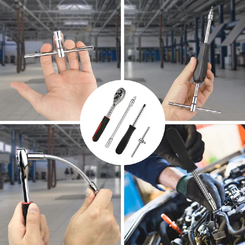 🧰 Caja de Llaves de Tubo 46 Piezas 🔧 – Kit Completo, Duradero y Listo para Cualquier Trabajo